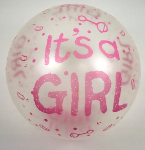 balony transparentne z napisem, balon dla dziewczynki, balony na baby shower, baby shower dziewczynki, dekoracje na baby shower